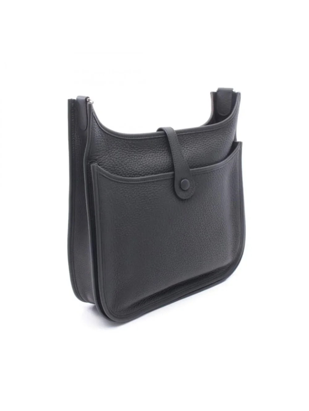 Hermes Shoulder Bag Evelyne 3 Trois PM Black Leather